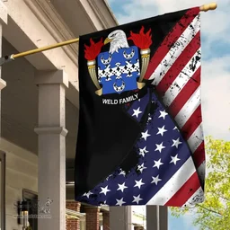 American Weld Coat of Arms on American Flag U.S. Flag Garden Flag/ House Flag