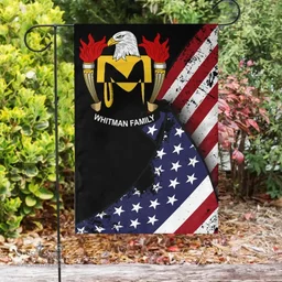 American Whitman Coat of Arms on American Flag U.S. Flag Garden Flag/ House Flag