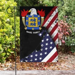 American Ware Coat of Arms on American Flag U.S. Flag Garden Flag/ House Flag