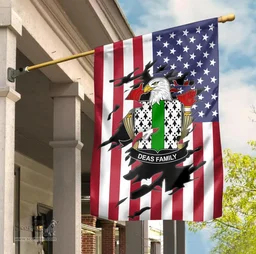 ScotsTee Shop American Deas Coat of Arms Scratch on American Flag U.S. Flag Garden Flag/ House Flag