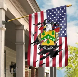 ScotsTee Shop American Joy Coat of Arms Scratch on American Flag U.S. Flag Garden Flag/ House Flag