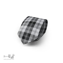 ScotsTee Shop Scottish Erskine Black and White Tartan Tie Plaid Necktie