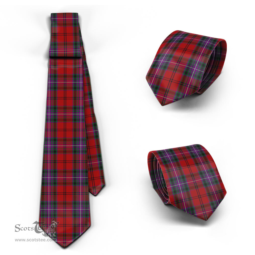 ScotsTee Shop Scottish Kelly of Sleat Red Tartan Tie Plaid Necktie