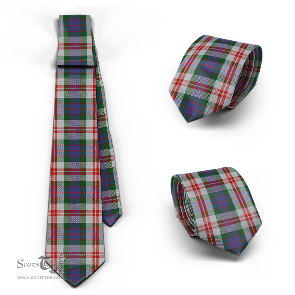 ScotsTee Shop Scottish Fraser Red Dress Tartan Tie Plaid Necktie