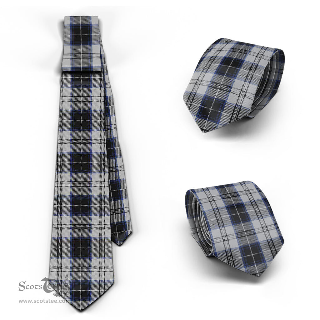 ScotsTee Shop Scottish Menzies Black Dress Tartan Tie Plaid Necktie