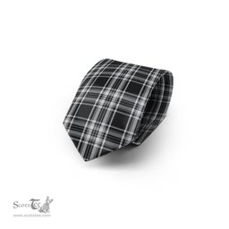 ScotsTee Shop Scottish Stewart Black and White Tartan Tie Plaid Necktie