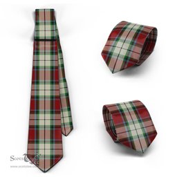 ScotsTee Shop Scottish Rose White Dress Tartan Tie Plaid Necktie