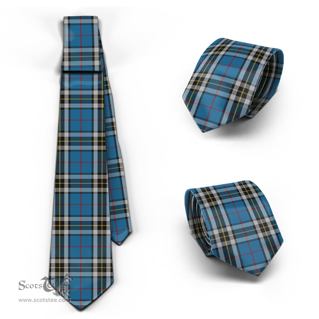 ScotsTee Shop Scottish Thomson Dress Blue Tartan Tie Plaid Necktie