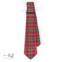 ScotsTee Shop Scottish Shaw Red Modern Tartan Tie Plaid Necktie