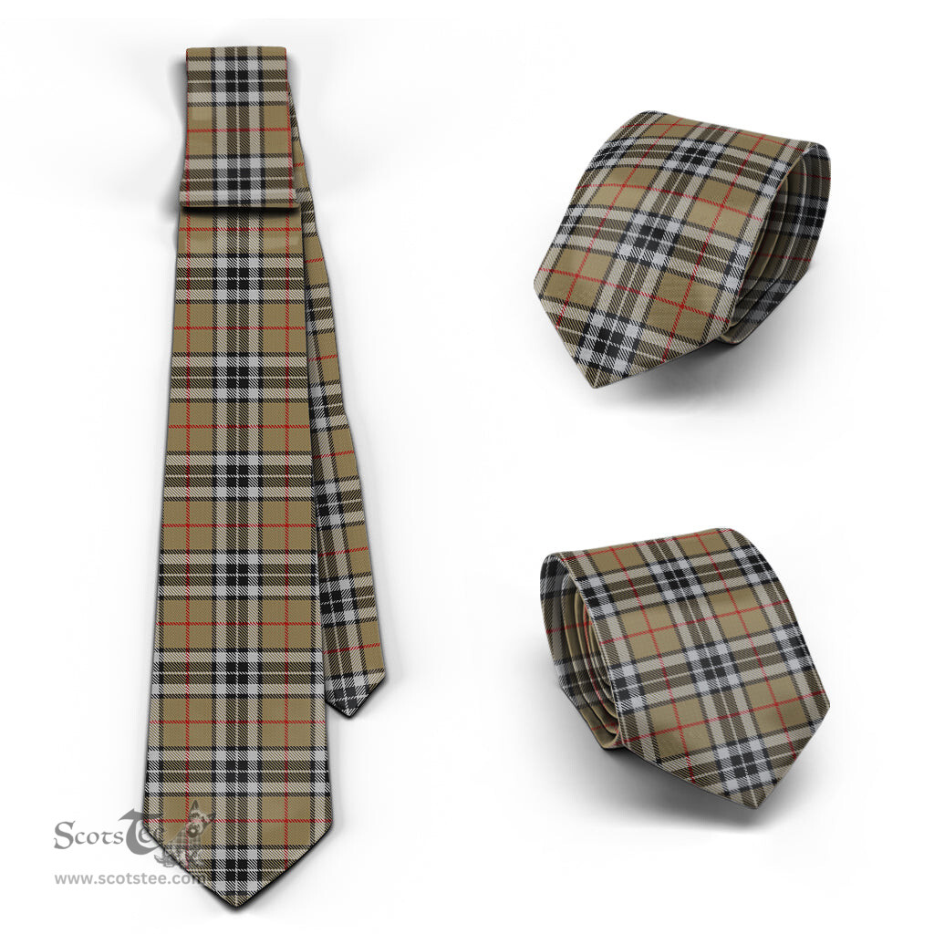 ScotsTee Shop Scottish Thomson Camel Tartan Tie Plaid Necktie