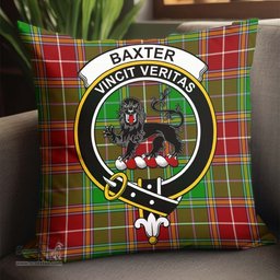 ScotsTee Shop Scottish Baxter Modern Clan Crest Tartan Pillow/ Pillow Cover Tartan Accessories for Home