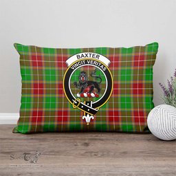 ScotsTee Shop Scottish Baxter Modern Clan Crest Tartan Pillow/ Pillow Cover Tartan Accessories for Home
