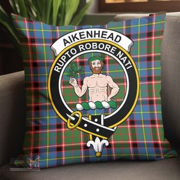 ScotsTee Shop Scottish Aikenhead Clan Crest Tartan Pillow/ Pillow Cover Tartan Accessories for Home