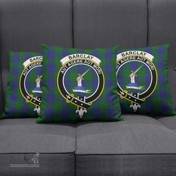 ScotsTee Shop Scottish Barclay Clan Crest Tartan Pillow/ Pillow Cover Tartan Accessories for Home
