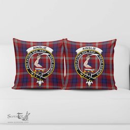 ScotsTee Shop Scottish Ainslie Clan Crest Tartan Pillow/ Pillow Cover Tartan Accessories for Home