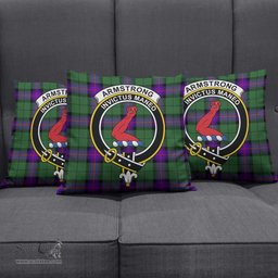 ScotsTee Shop Scottish Armstrong Modern Clan Crest Tartan Pillow/ Pillow Cover Tartan Accessories for Home