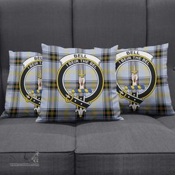ScotsTee Shop Scottish Bell Clan Crest Tartan Pillow/ Pillow Cover Tartan Accessories for Home