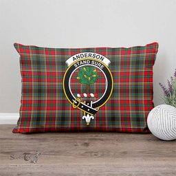 ScotsTee Shop Scottish Anderson of Arbrake Clan Crest Tartan Pillow/ Pillow Cover Tartan Accessories for Home
