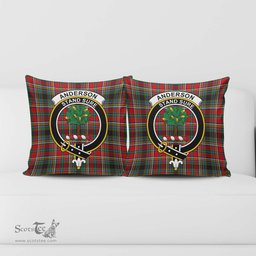 ScotsTee Shop Scottish Anderson of Arbrake Clan Crest Tartan Pillow/ Pillow Cover Tartan Accessories for Home