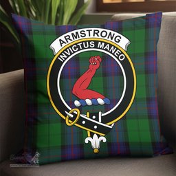 ScotsTee Shop Scottish Armstrong Clan Crest Tartan Pillow/ Pillow Cover Tartan Accessories for Home