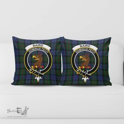 ScotsTee Shop Scottish Baird Clan Crest Tartan Pillow/ Pillow Cover Tartan Accessories for Home