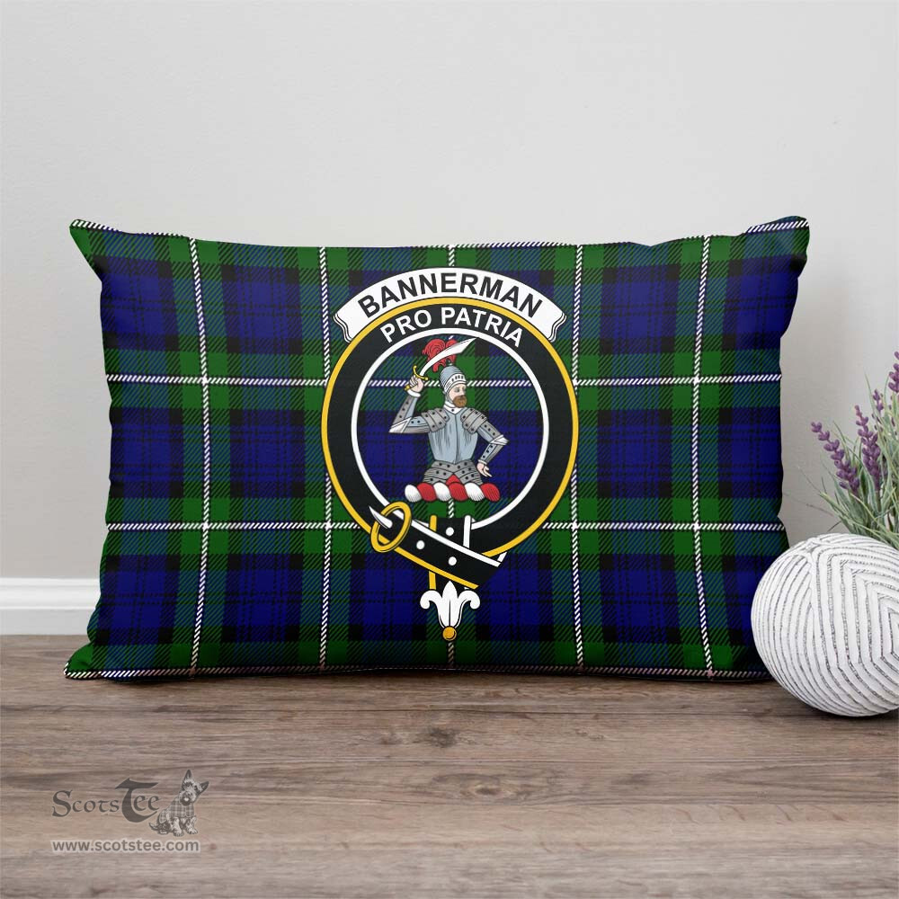 ScotsTee Shop Scottish Bannerman Clan Crest Tartan Pillow/ Pillow Cover Tartan Accessories for Home