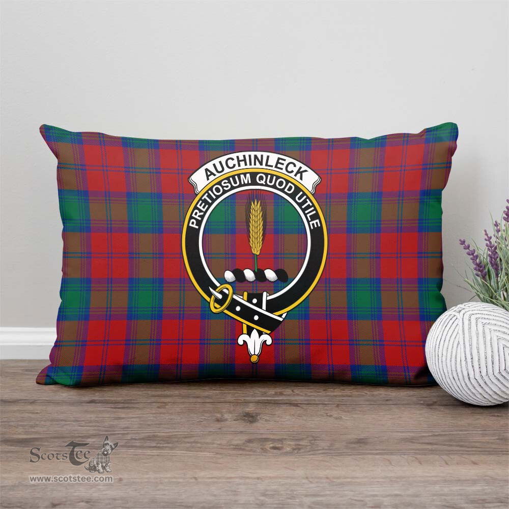 ScotsTee Shop Scottish Auchinleck Clan Crest Tartan Pillow/ Pillow Cover Tartan Accessories for Home