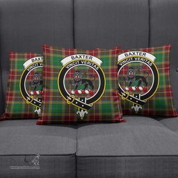 ScotsTee Shop Scottish Baxter Clan Crest Tartan Pillow/ Pillow Cover Tartan Accessories for Home