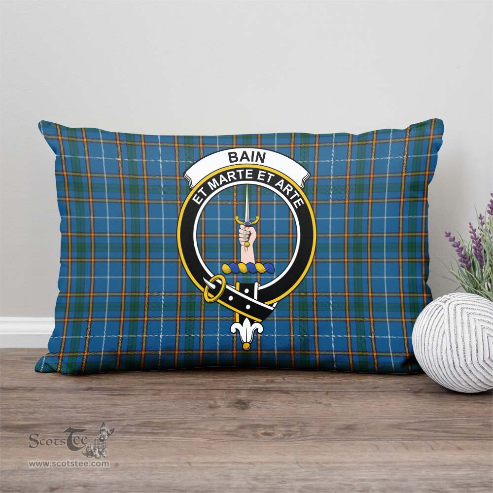 ScotsTee Shop Scottish Bain Clan Crest Tartan Pillow/ Pillow Cover Tartan Accessories for Home