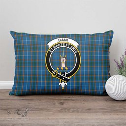 ScotsTee Shop Scottish Bain Clan Crest Tartan Pillow/ Pillow Cover Tartan Accessories for Home