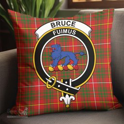 ScotsTee Shop Scottish Bruce Modern Clan Crest Tartan Pillow/ Pillow Cover Tartan Accessories for Home