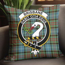 ScotsTee Shop Scottish Brisbane modern Clan Crest Tartan Pillow/ Pillow Cover Tartan Accessories for Home
