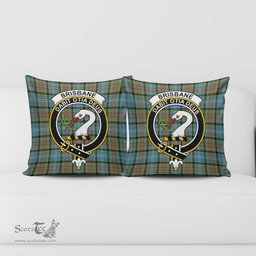 ScotsTee Shop Scottish Brisbane modern Clan Crest Tartan Pillow/ Pillow Cover Tartan Accessories for Home