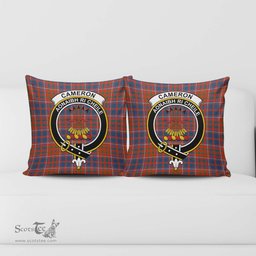 ScotsTee Shop Scottish Cameron of Lochiel Ancient Clan Crest Tartan Pillow/ Pillow Cover Tartan Accessories for Home