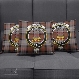 ScotsTee Shop Scottish Cameron of Erracht Weathered Clan Crest Tartan Pillow/ Pillow Cover Tartan Accessories for Home