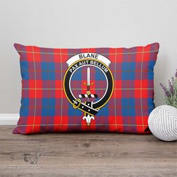 ScotsTee Shop Scottish Blane Clan Crest Tartan Pillow/ Pillow Cover Tartan Accessories for Home