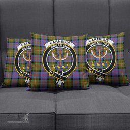 ScotsTee Shop Scottish Carnegie Ancient Clan Crest Tartan Pillow/ Pillow Cover Tartan Accessories for Home