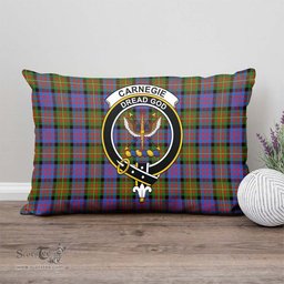 ScotsTee Shop Scottish Carnegie Ancient Clan Crest Tartan Pillow/ Pillow Cover Tartan Accessories for Home
