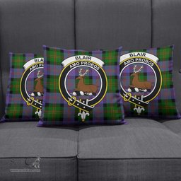 ScotsTee Shop Scottish Blair Modern Clan Crest Tartan Pillow/ Pillow Cover Tartan Accessories for Home