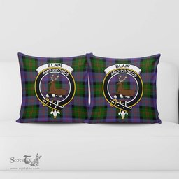 ScotsTee Shop Scottish Blair Modern Clan Crest Tartan Pillow/ Pillow Cover Tartan Accessories for Home