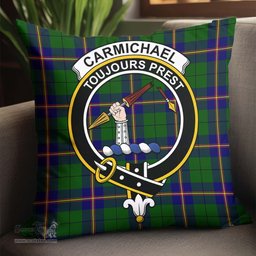 ScotsTee Shop Scottish Carmichael Modern Clan Crest Tartan Pillow/ Pillow Cover Tartan Accessories for Home