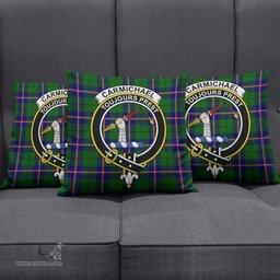 ScotsTee Shop Scottish Carmichael Modern Clan Crest Tartan Pillow/ Pillow Cover Tartan Accessories for Home
