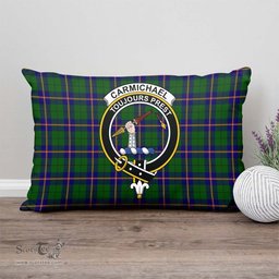 ScotsTee Shop Scottish Carmichael Modern Clan Crest Tartan Pillow/ Pillow Cover Tartan Accessories for Home