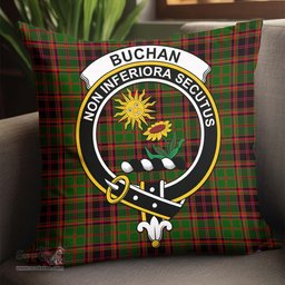 ScotsTee Shop Scottish Buchan Modern Clan Crest Tartan Pillow/ Pillow Cover Tartan Accessories for Home