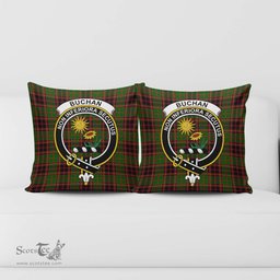 ScotsTee Shop Scottish Buchan Modern Clan Crest Tartan Pillow/ Pillow Cover Tartan Accessories for Home