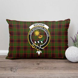 ScotsTee Shop Scottish Buchan Modern Clan Crest Tartan Pillow/ Pillow Cover Tartan Accessories for Home