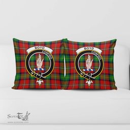 ScotsTee Shop Scottish Boyd Modern Clan Crest Tartan Pillow/ Pillow Cover Tartan Accessories for Home