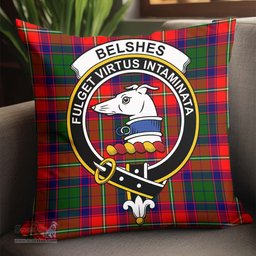 ScotsTee Shop Scottish Belshes Clan Crest Tartan Pillow/ Pillow Cover Tartan Accessories for Home