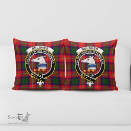 ScotsTee Shop Scottish Belshes Clan Crest Tartan Pillow/ Pillow Cover Tartan Accessories for Home