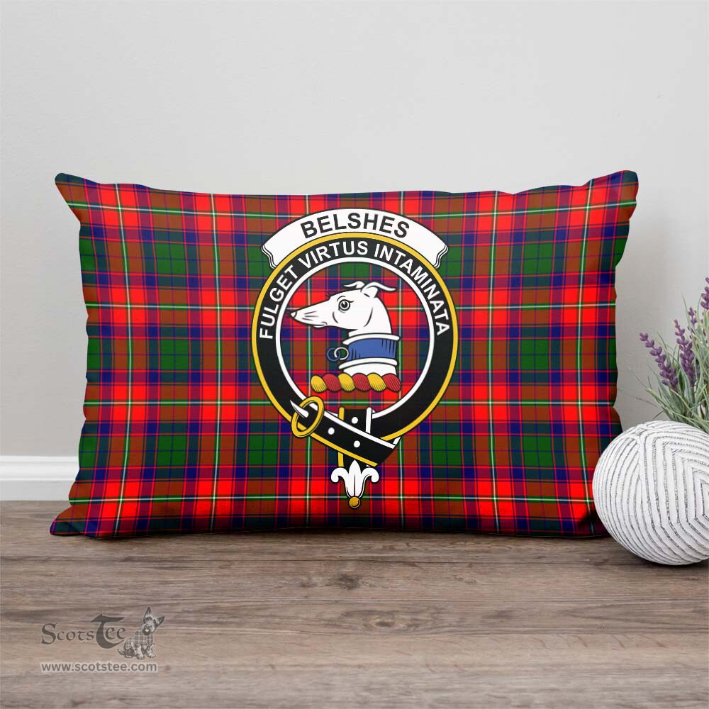 ScotsTee Shop Scottish Belshes Clan Crest Tartan Pillow/ Pillow Cover Tartan Accessories for Home